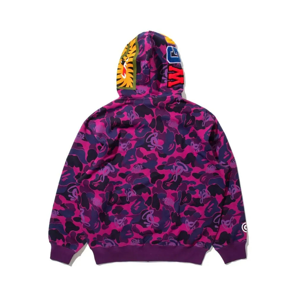 Jaqueta BAPE x SYNA By Central x Spotfy Shark Full Zip Camo Purple
