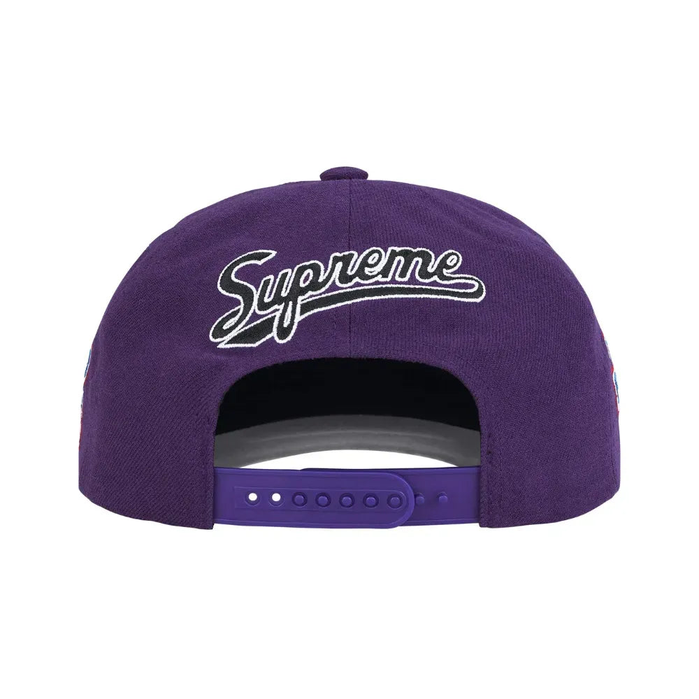 Boné Supreme World Famous S Logo 6-Panel Purple