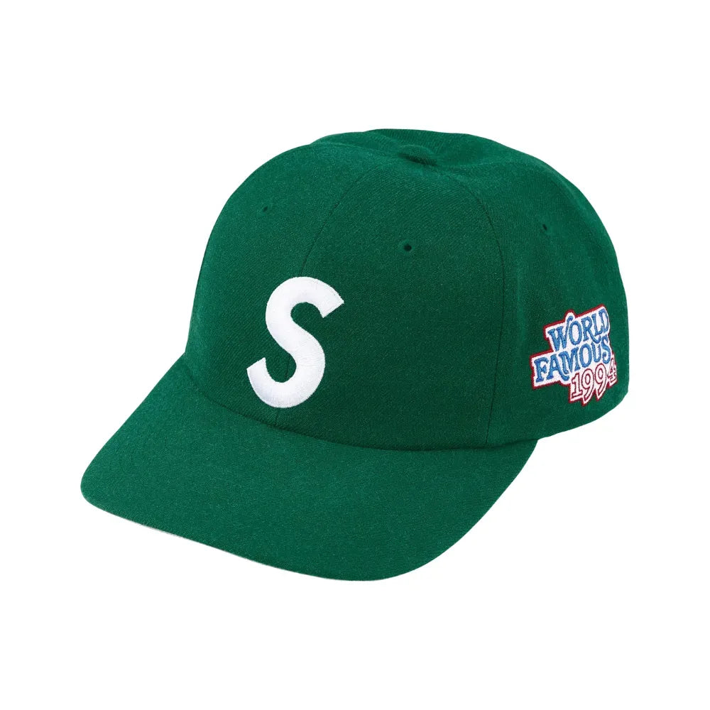Boné Supreme World Famous S Logo 6-Panel Dark Green