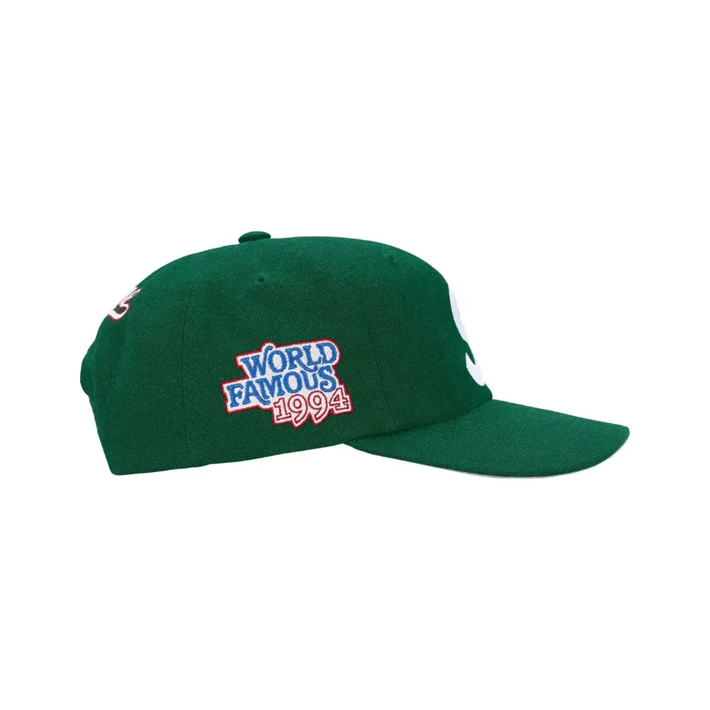 Boné Supreme World Famous S Logo 6-Panel Dark Green