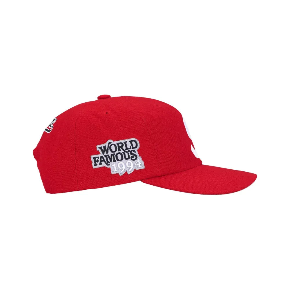Boné Supreme World Famous S Logo 6-Panel Red