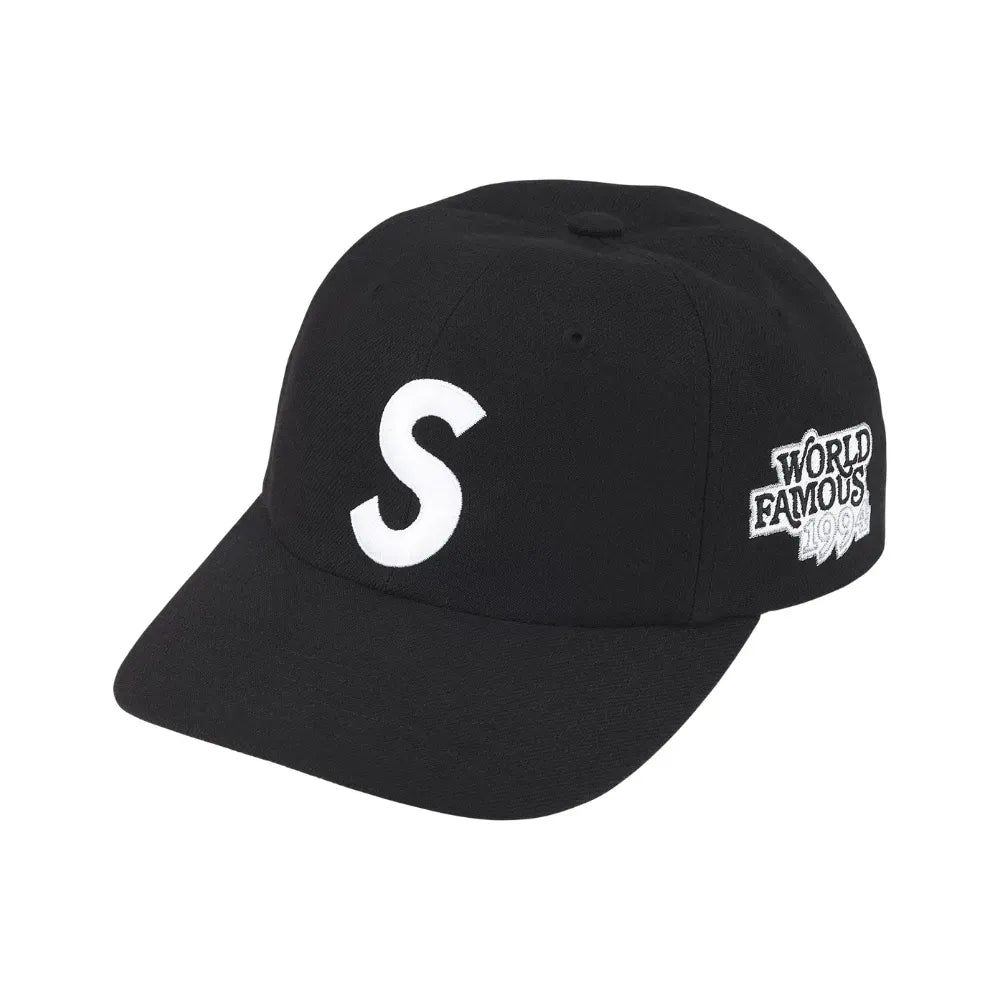 Boné Supreme World Famous S Logo 6-Panel Black