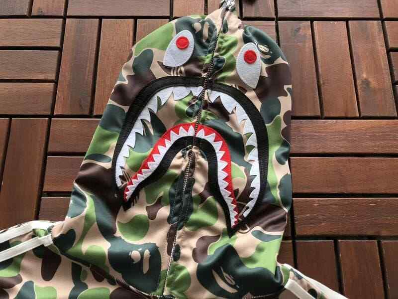 Jaqueta BAPE x Adidas Shark Track Hoodie Crew Green