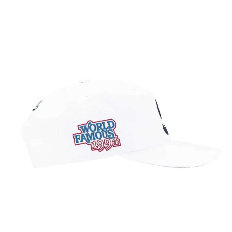 Boné Supreme World Famous S Logo 6-Panel White