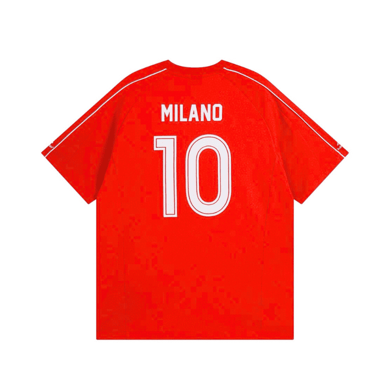 Pronta Entrega - Camiseta Balenciaga Milano #10 Soccer Jersey Oversized Red