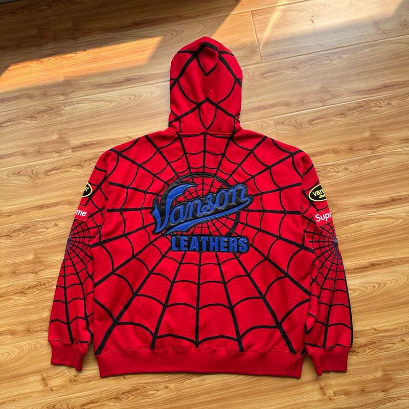 Moletom Vanson Leathers x Supreme Spider-Man Red