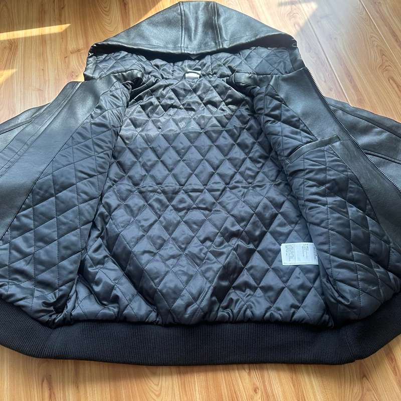 Jaqueta Air Jordan x Supreme Hooded Leather Black