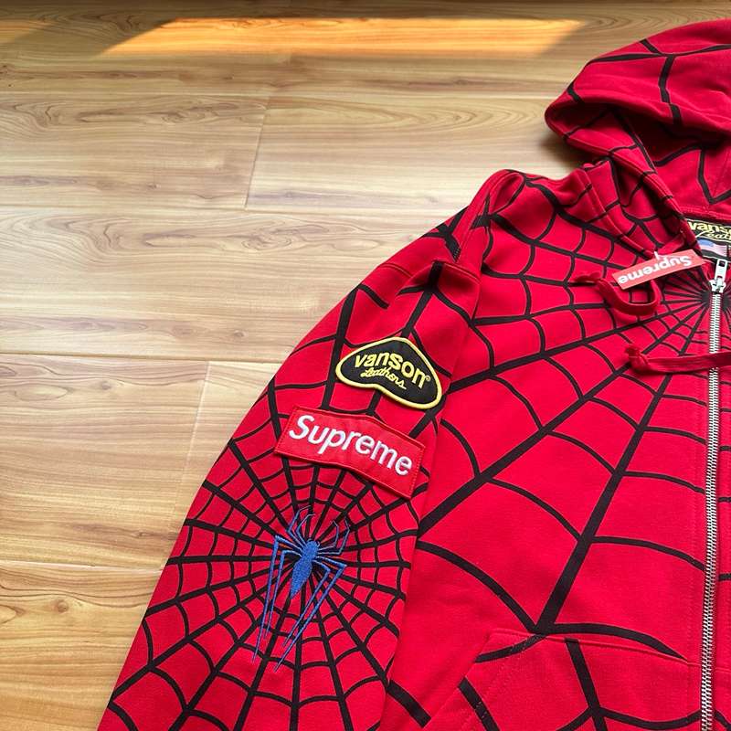 Moletom Vanson Leathers x Supreme Spider-Man Red