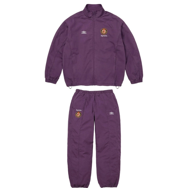 Conjunto Supreme x Umbro Cotton Ripstop Track Plum