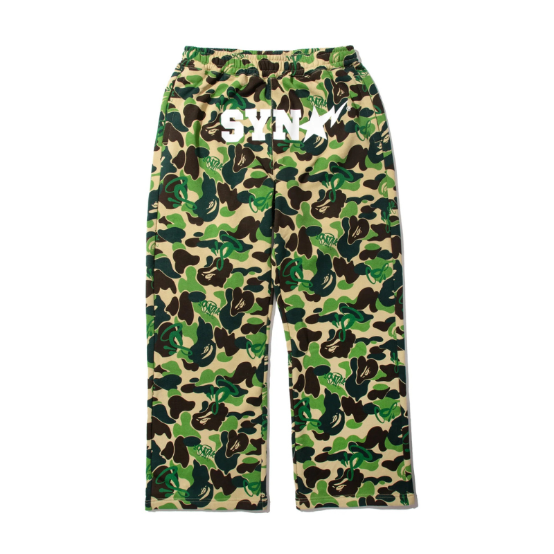 Calça BAPE x SYNA By Central Cee x Spotfy Camo Green