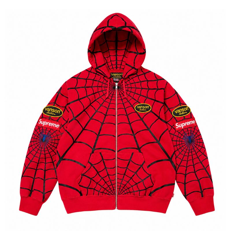 Moletom Vanson Leathers x Supreme Spider-Man Red