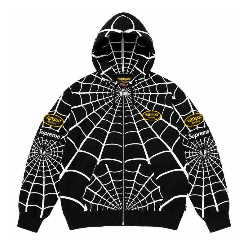 Moletom Vanson Leathers x Supreme Spider-Man Black
