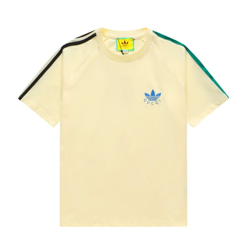 Pronta Entrega - Camiseta Adidas x Gucci Trefoil Print Cream
