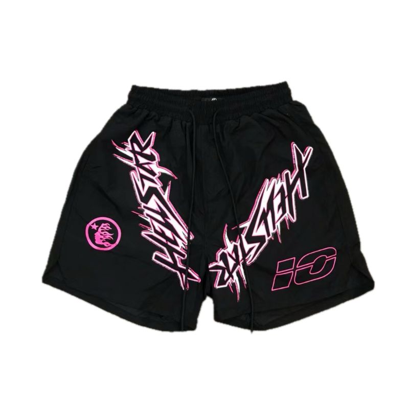 Pronta Entrega - Hellstar Waxed Nylon Athletic Shorts Black
