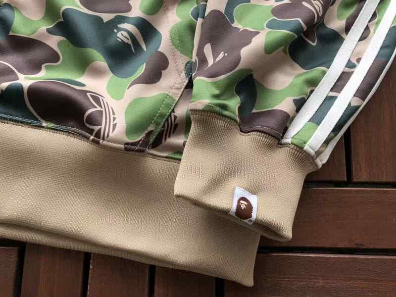 Jaqueta BAPE x Adidas Shark Track Hoodie Crew Green