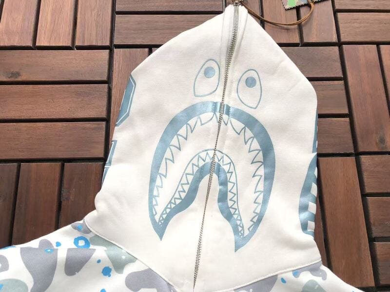 Moletom Bape Shark ABC White Blue Camo