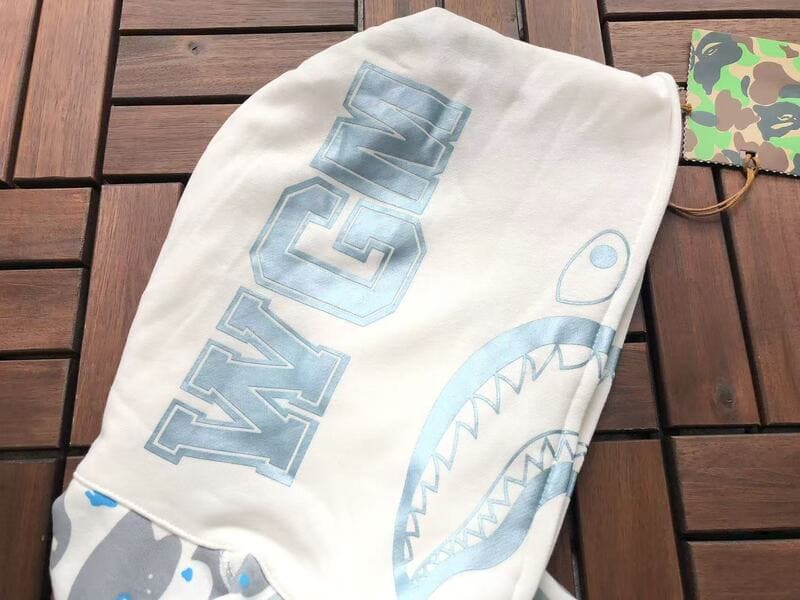 Moletom Bape Shark ABC White Blue Camo