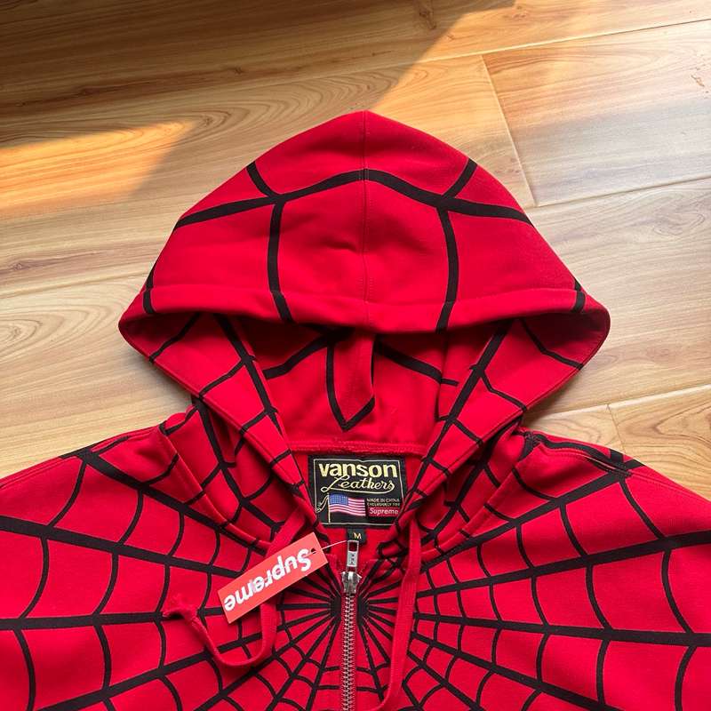 Moletom Vanson Leathers x Supreme Spider-Man Red
