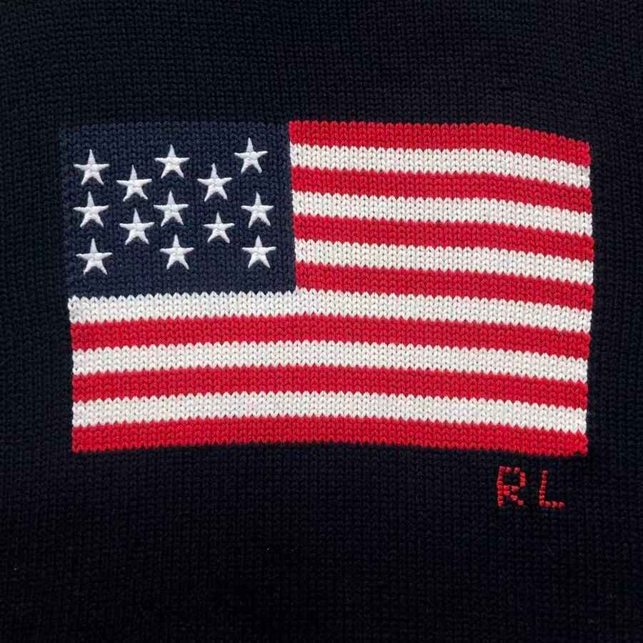 Ralph Lauren Suéter Iconic Flag Jumper Azul Marinho