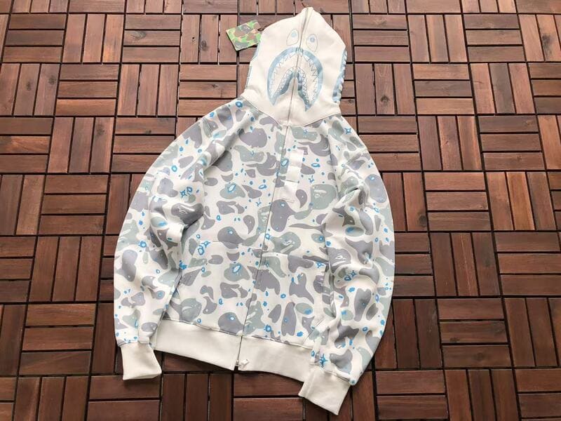 Moletom Bape Shark ABC White Blue Camo