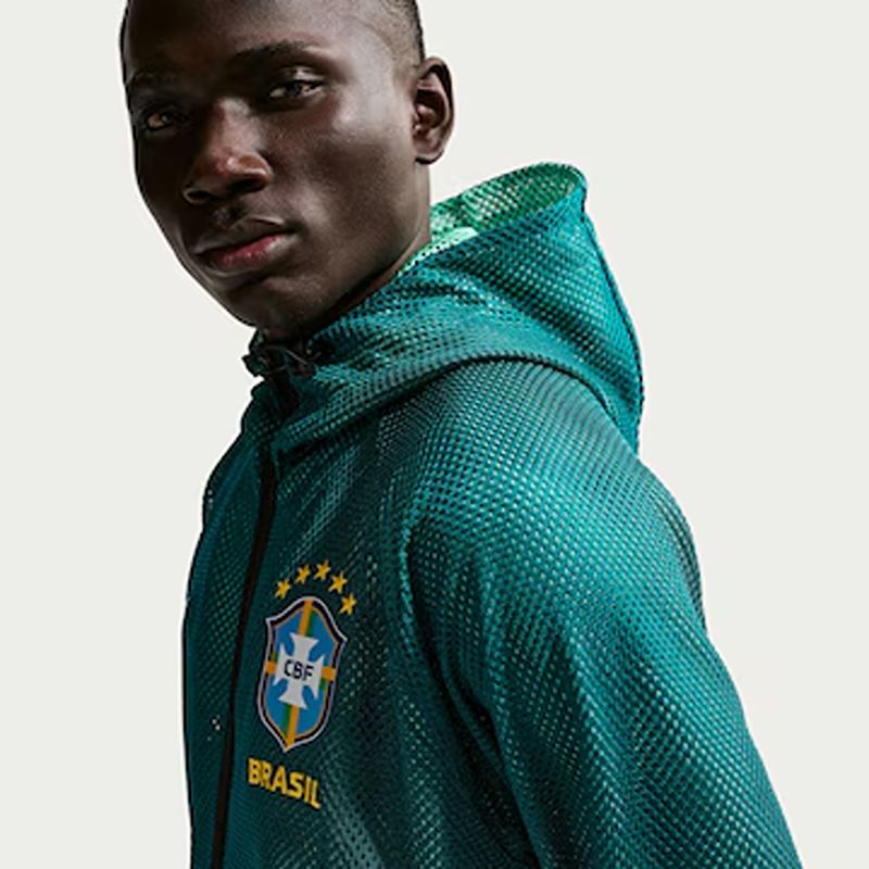 Jaqueta Nike Brasil Knit Hino Chevron Green