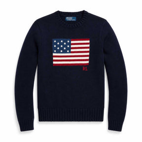 Ralph Lauren Suéter Iconic Flag Jumper Azul Marinho