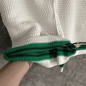 Conjunto Casablanca Crochê Verde/Branco