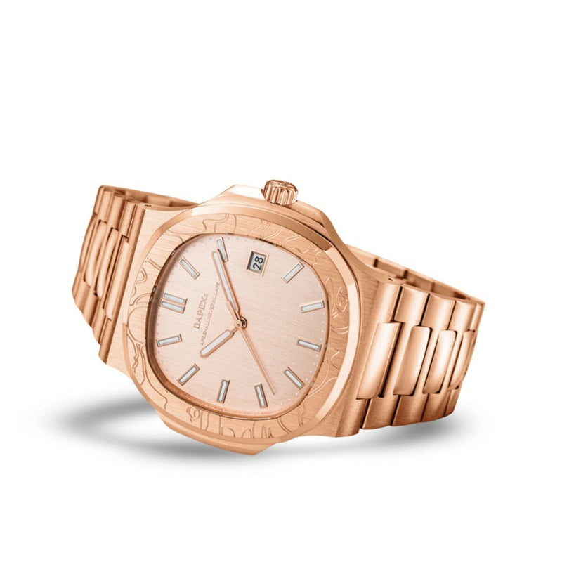 Relógio A Bathing Ape Bapex Type 10 Rose Gold
