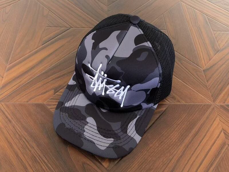 Boné BAPE x Stussy Trucker Black