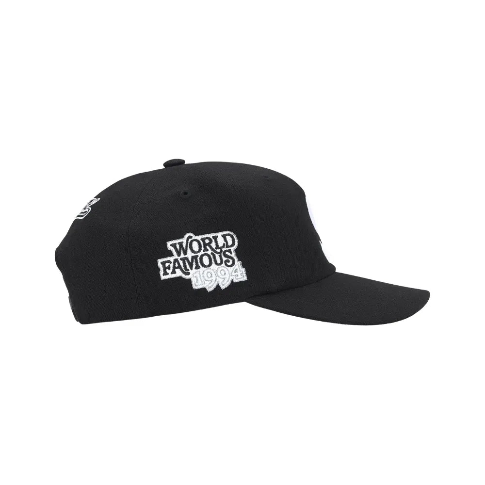 Boné Supreme World Famous S Logo 6-Panel Black