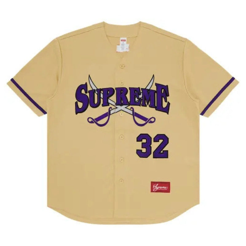 Camiseta Supreme Swords Baseball Jersey Gold