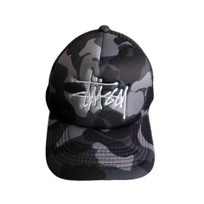 Boné BAPE x Stussy Trucker Black
