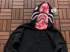 Moletom Bape Shark ABC Pink Black