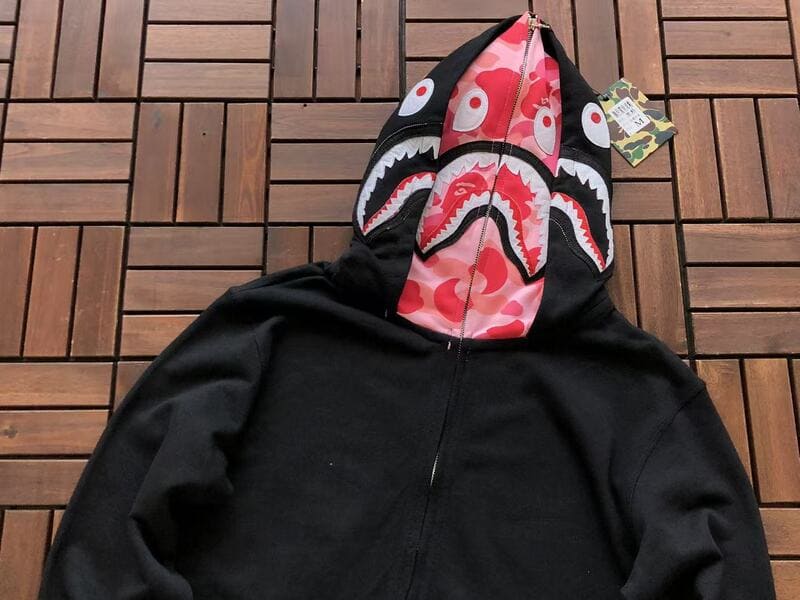 Moletom Bape Shark ABC Pink Black