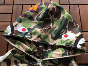 Jaqueta BAPE x Adidas Shark Track Hoodie Crew Green