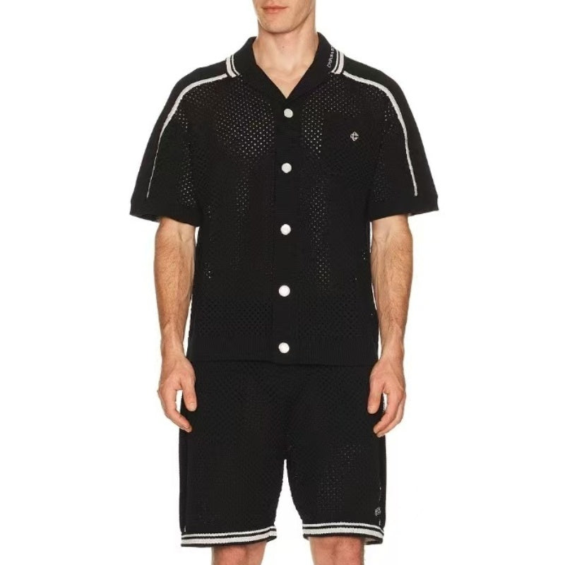 Conjunto Casablanca Crochê Preto e  Branco