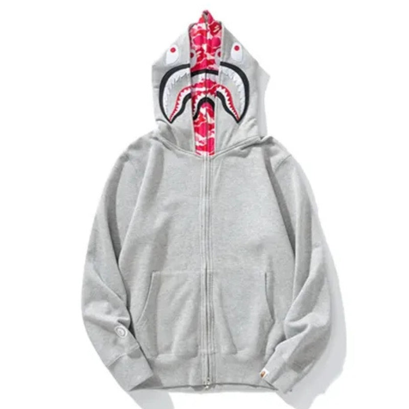 Moletom Bape Shark ABC Pink Grey