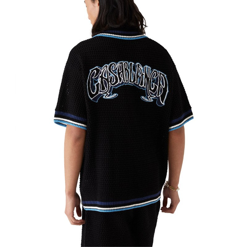 Conjunto Casablanca Crochê Gothic Preto e Azul