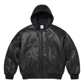 Jaqueta Air Jordan x Supreme Hooded Leather Black