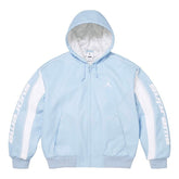 Jaqueta Air Jordan x Supreme Hooded Leather Light Blue