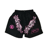Pronta Entrega - Hellstar Waxed Nylon Athletic Shorts Black