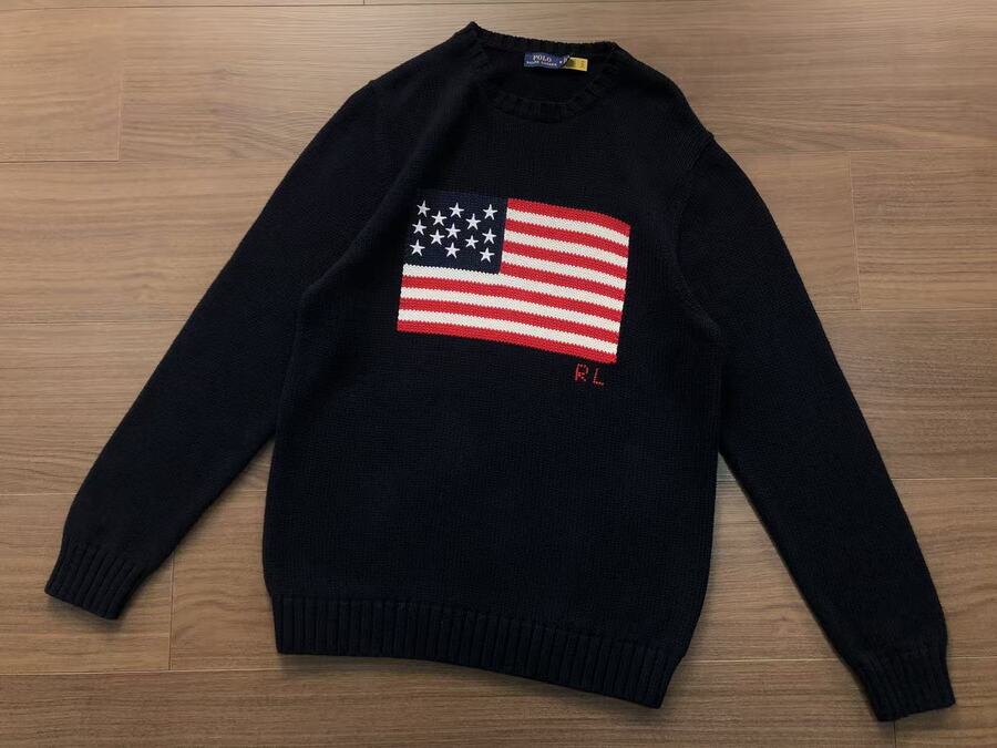 Ralph Lauren Suéter Iconic Flag Jumper Azul Marinho