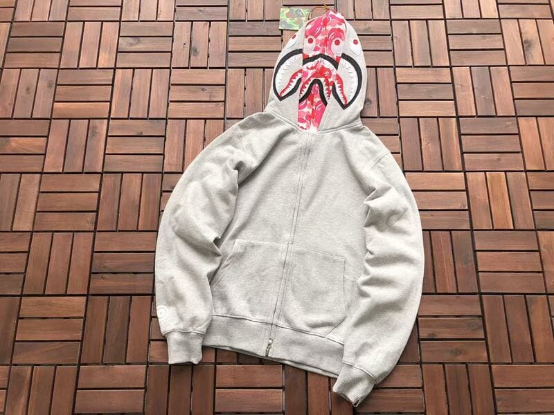 Moletom Bape Shark ABC Pink Grey