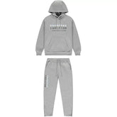 Conjunto Trapstar Chenille Decoded 2.0 Hoodie Grey/Ice Blue